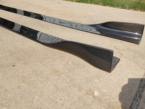 Carbon Fiber Side Skirts Splitters | Compatible with Infiniti Q50 Q60 G37 Sedan Coupe