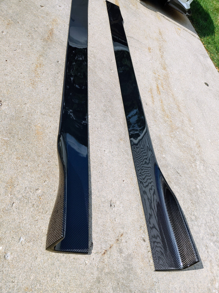 Carbon Fiber Side Skirts Splitters | Compatible with Infiniti Q50 Q60 G37 Sedan Coupe