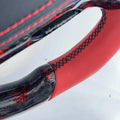 G37 red flakes forged carbon fiber with batman embraided air bag