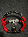 G37 red flakes forged carbon fiber with LED dsiplay on top & LED air bag logo