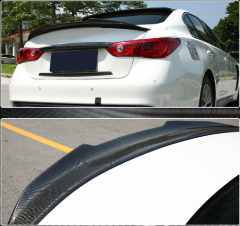 Q50 carbon fiber spoiler