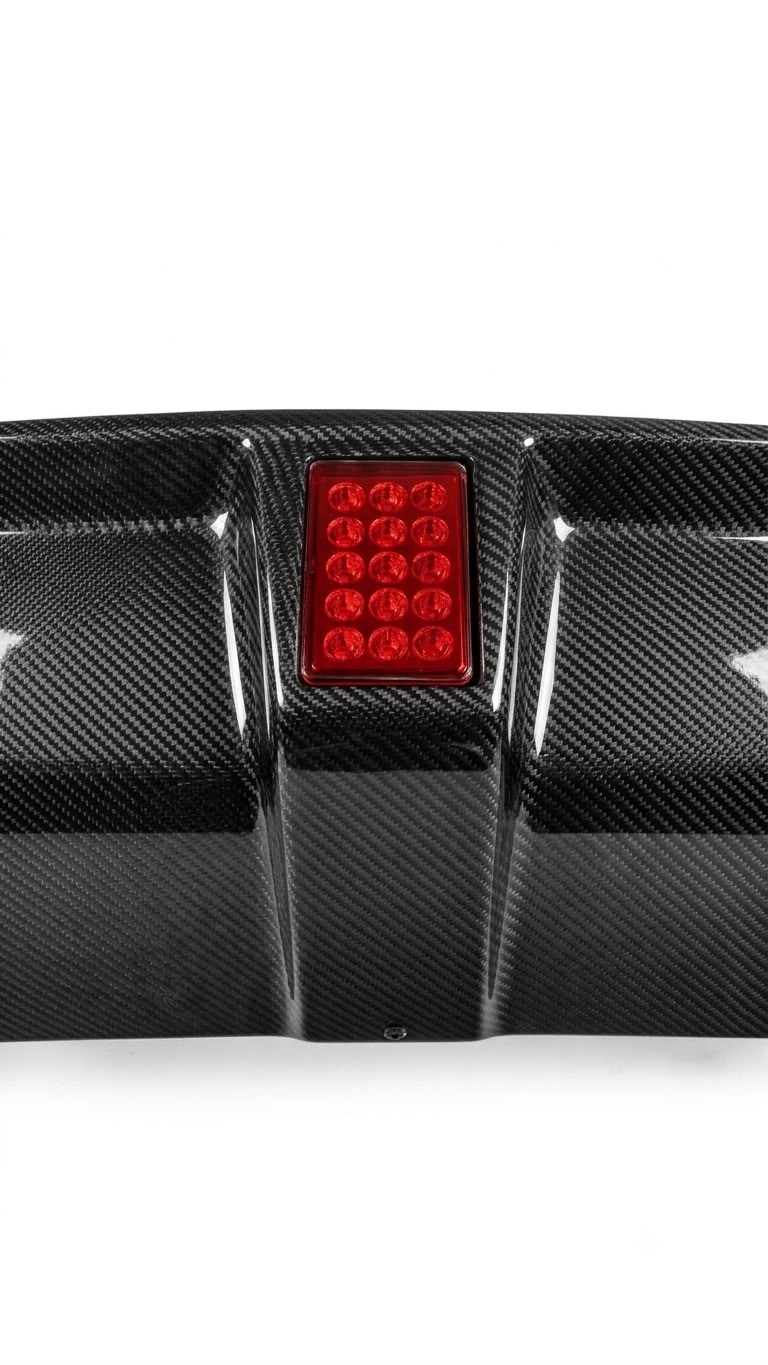 Q50 carbon fiber 3rd brake light trunk diffuser